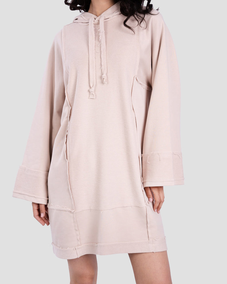 OVERSIZED DRESS WITH UNFINISHED