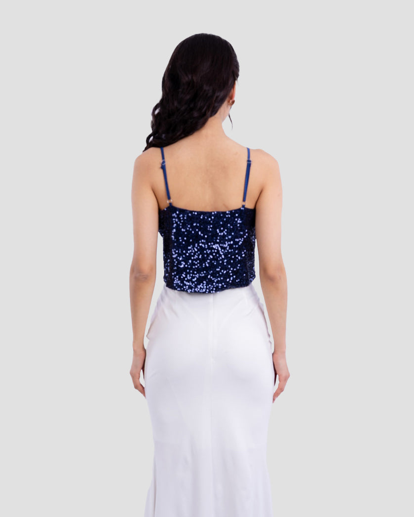 Sequin top with spaghetti strap