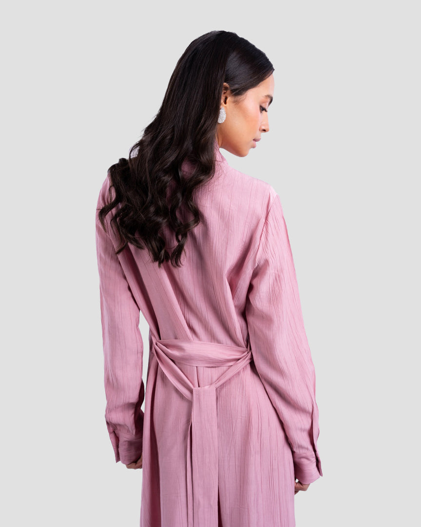 LONG POPLIN SHIRT DRESS