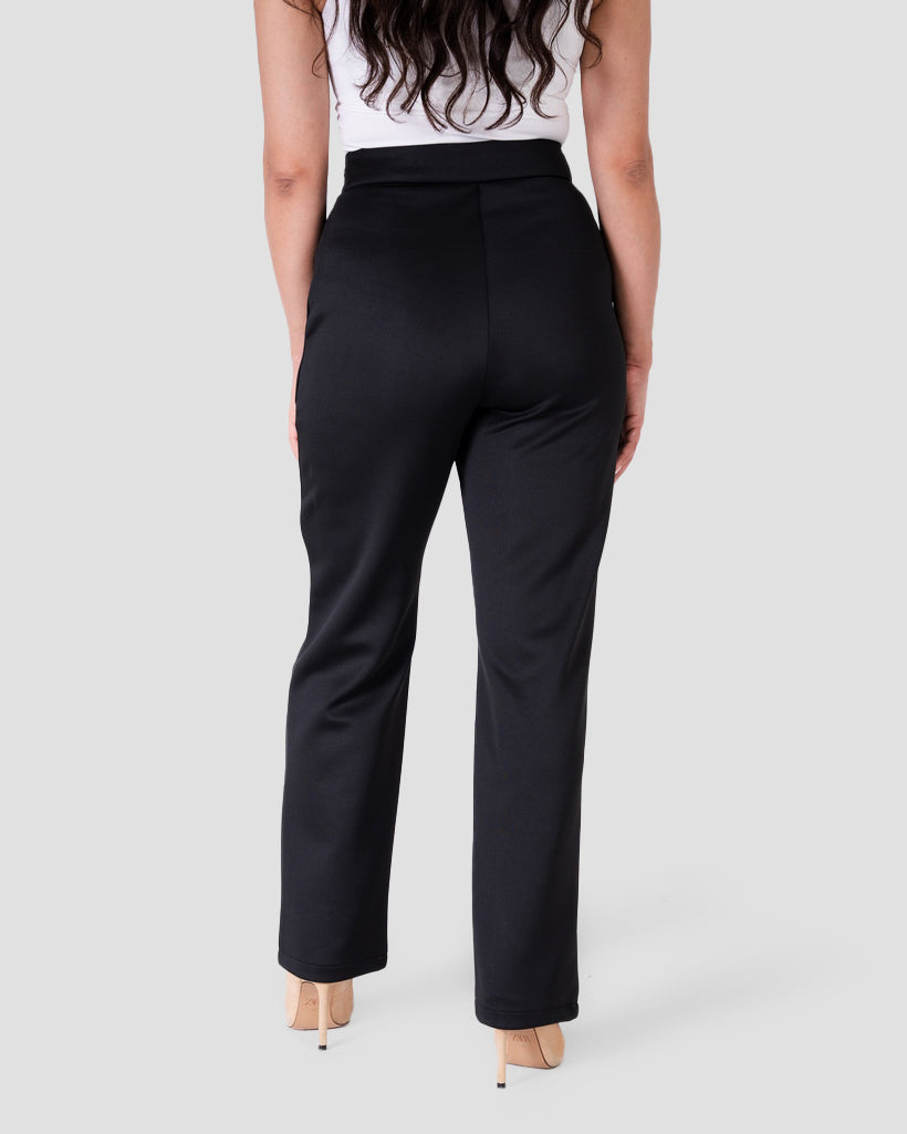 HIGH-WAIST STRAIGHT-LEG TROUSERS