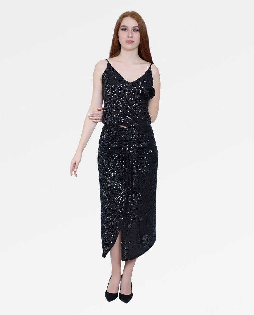 Sequin top with spaghetti strap