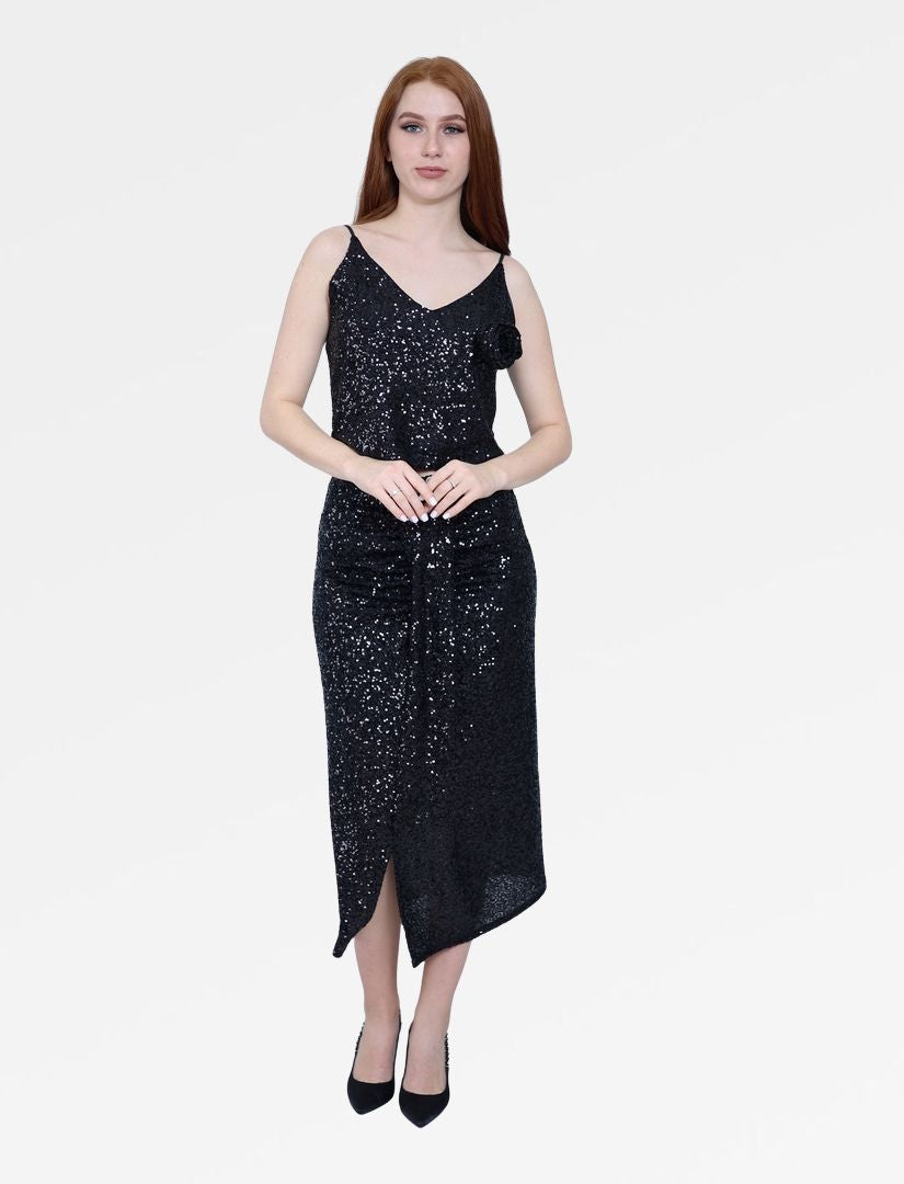 Sequin top with spaghetti strap