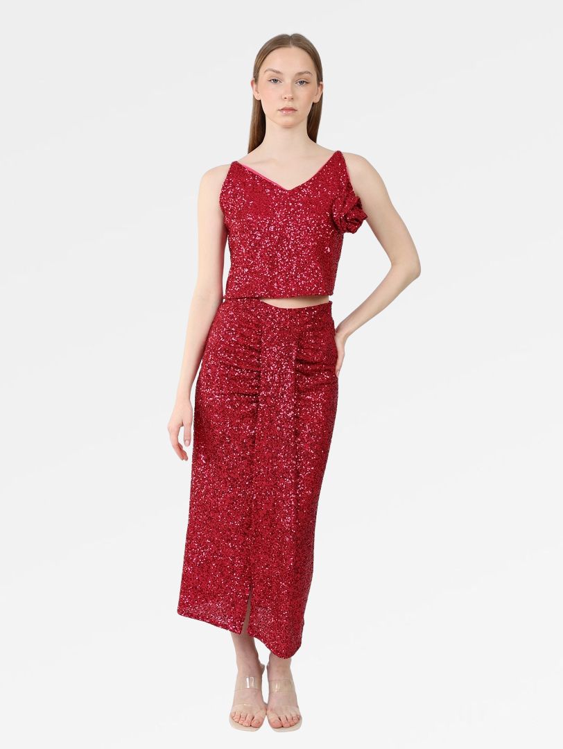 Sequin top with spaghetti strap