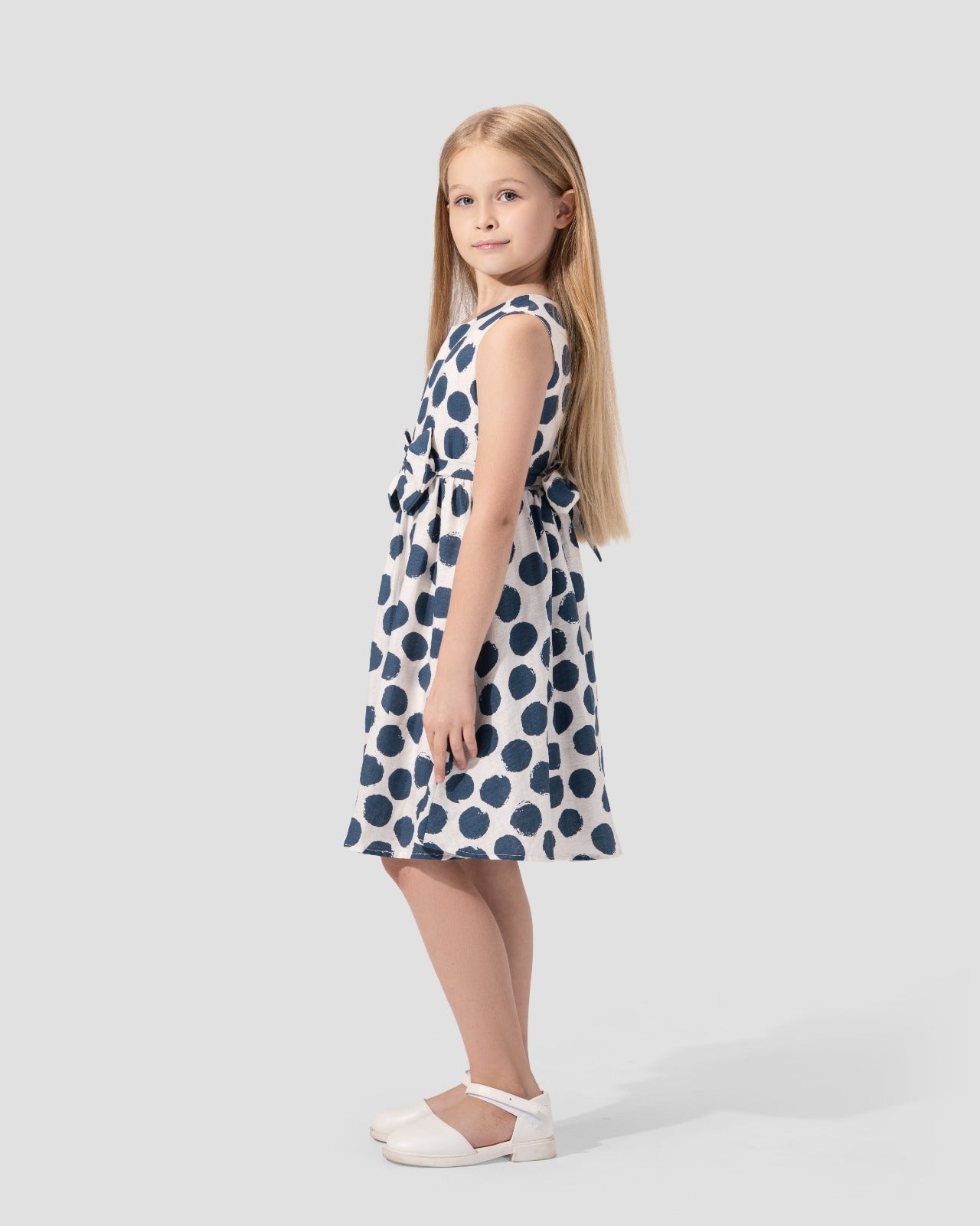 Polka Dots Dress with Bow.