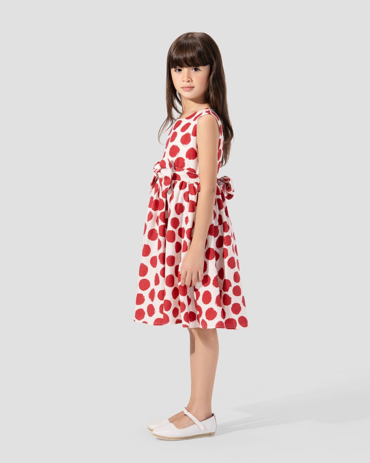 Polka Dots Dress with Bow.
