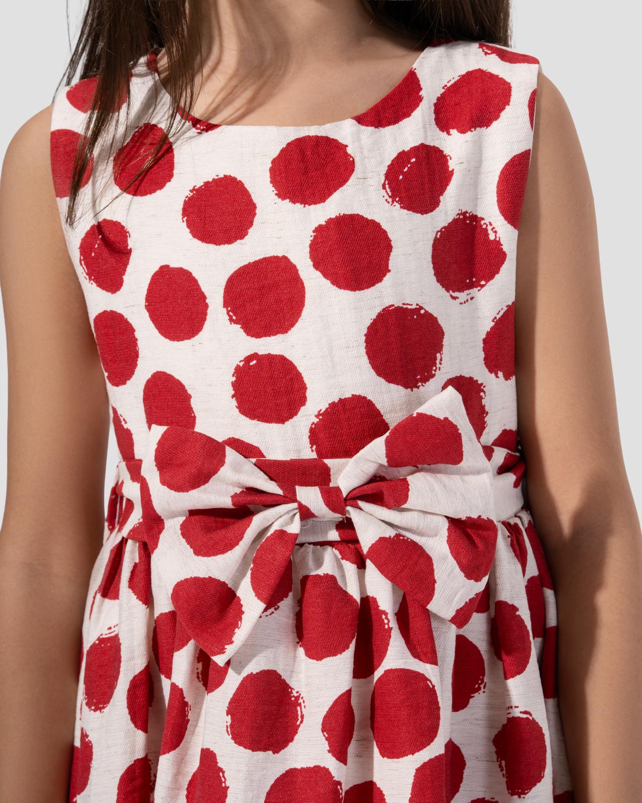 Polka Dots Dress with Bow.