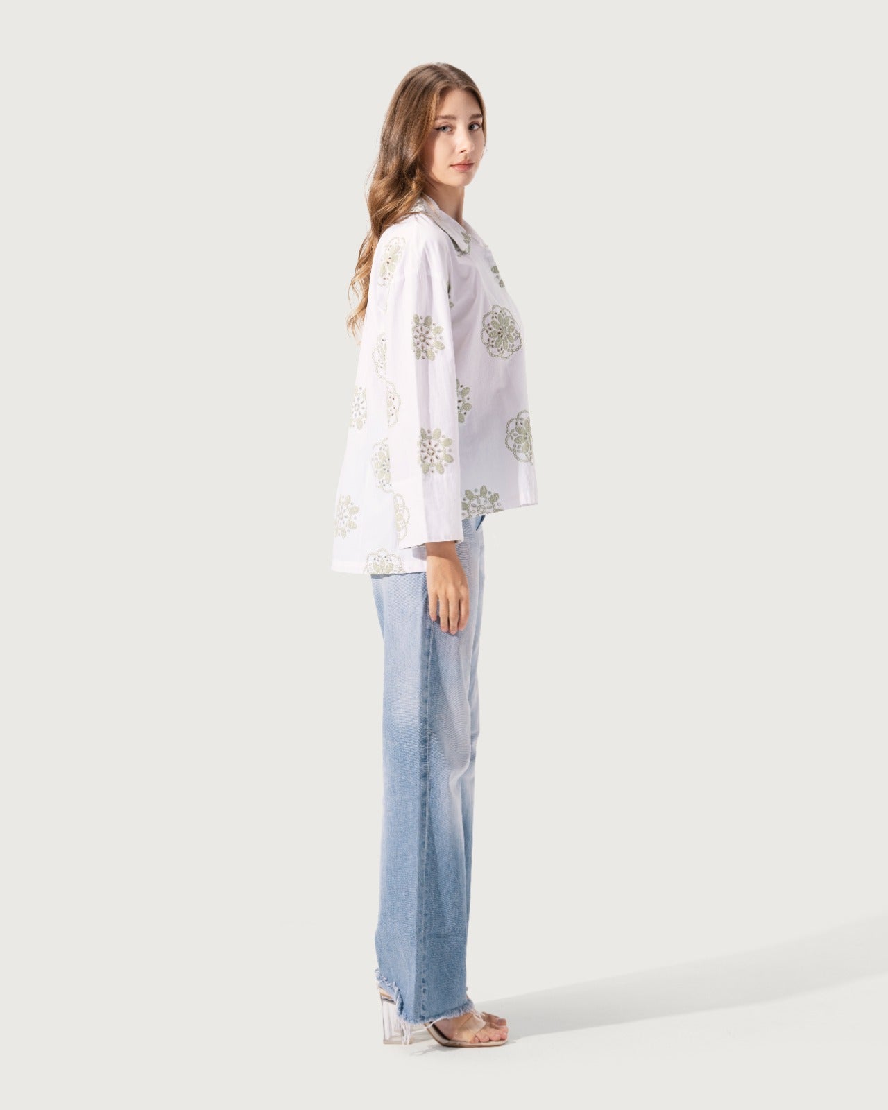 ASYMMETRIC BLOUSE WITH PRINT