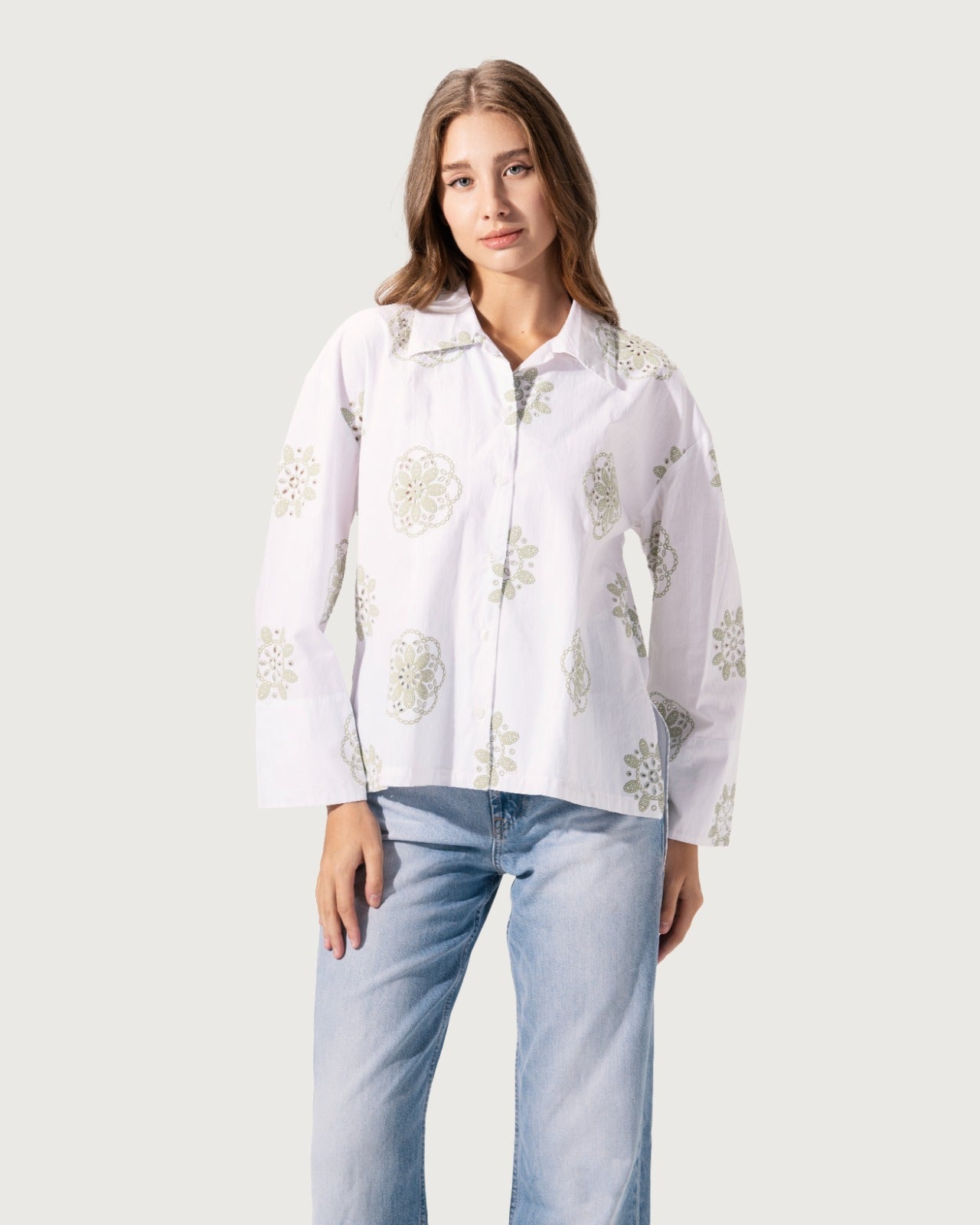 ASYMMETRIC BLOUSE WITH PRINT