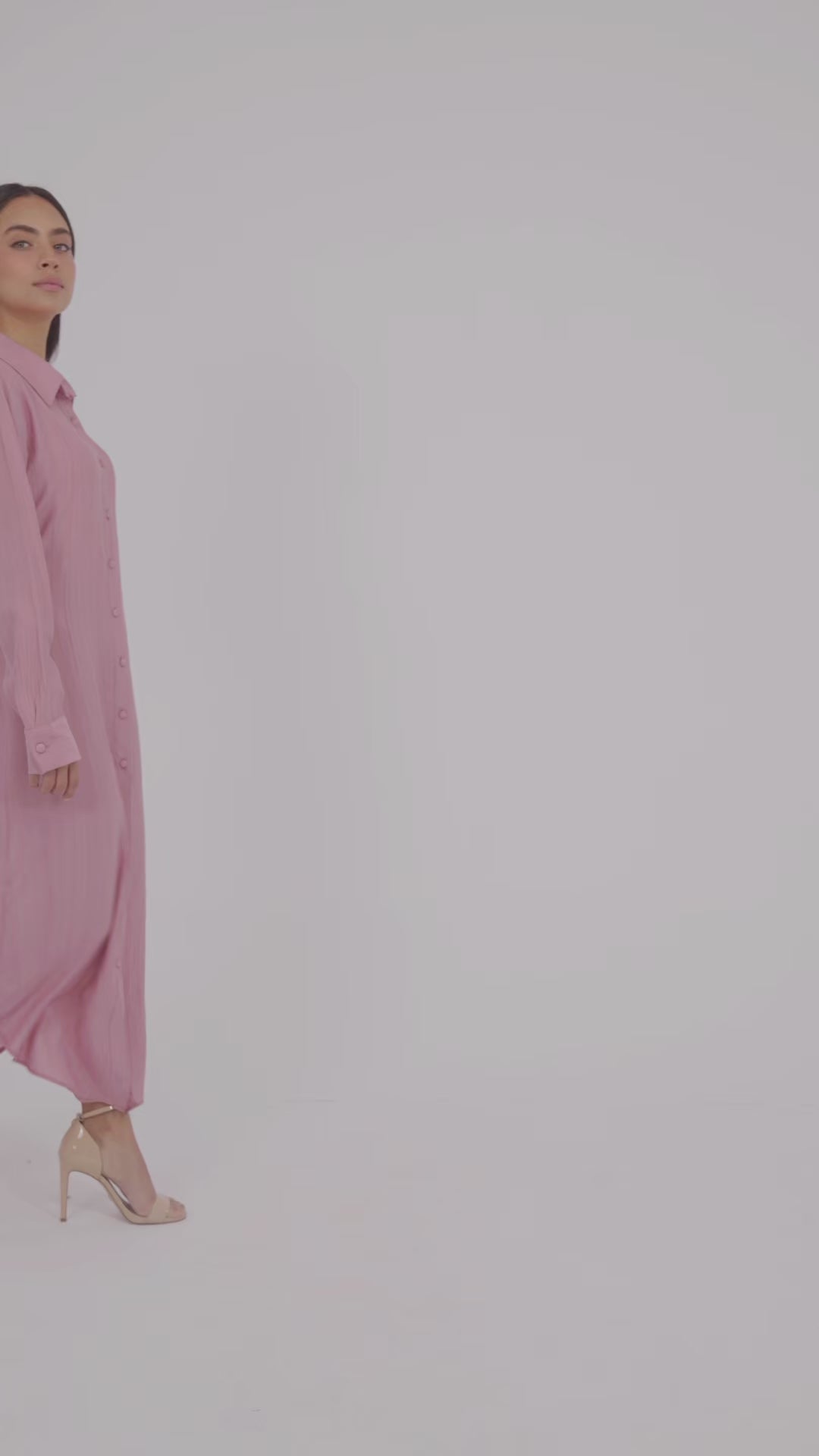 LONG POPLIN SHIRT DRESS