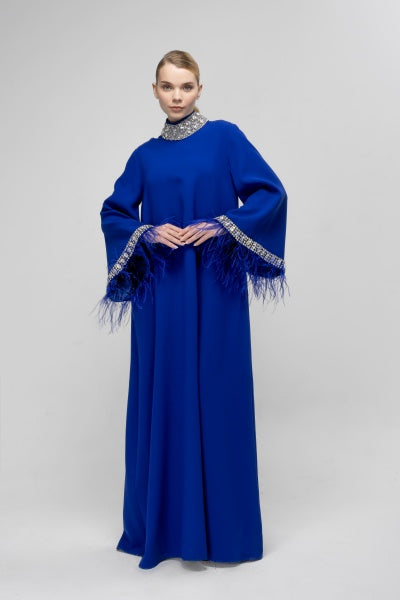 Studded Neck Abaya