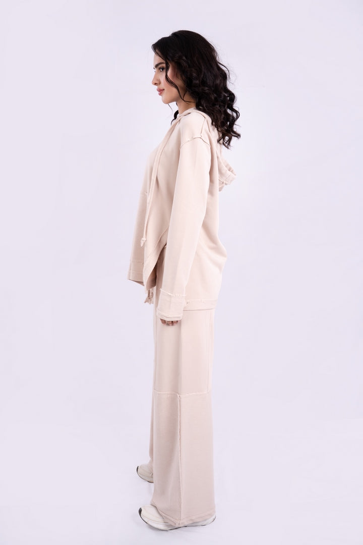OVERSIZED HOODIE WITH UNFINISHED