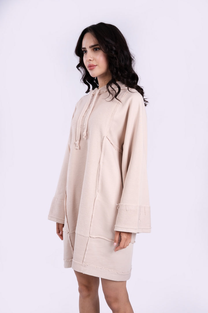 OVERSIZED DRESS WITH UNFINISHED