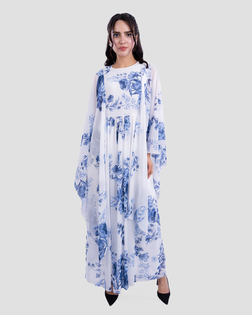 FLORAL PRINT KAFTAN DRESS