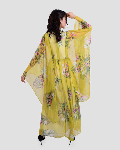FLORAL PRINT KAFTAN DRESS