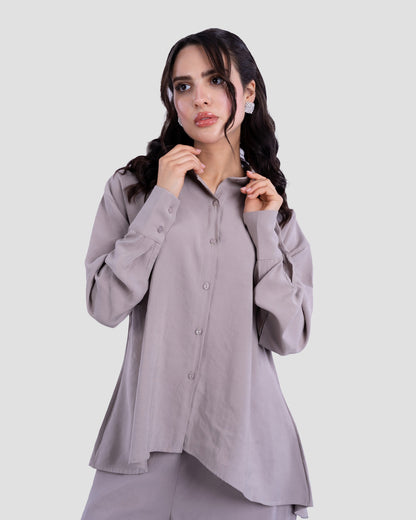 ASYMMETRIC HEM SHIRT