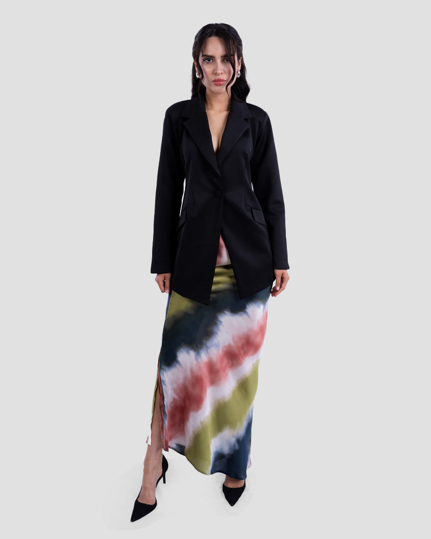 STRUCTURED BLAZER WITH LAPEL COLLAR