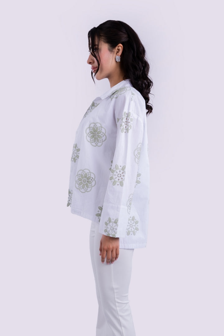 ASYMMETRIC BLOUSE WITH PRINT