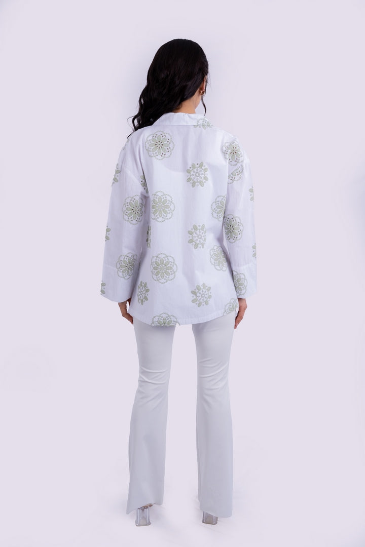 ASYMMETRIC BLOUSE WITH PRINT