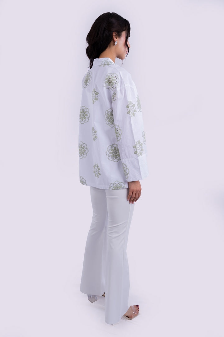 ASYMMETRIC BLOUSE WITH PRINT