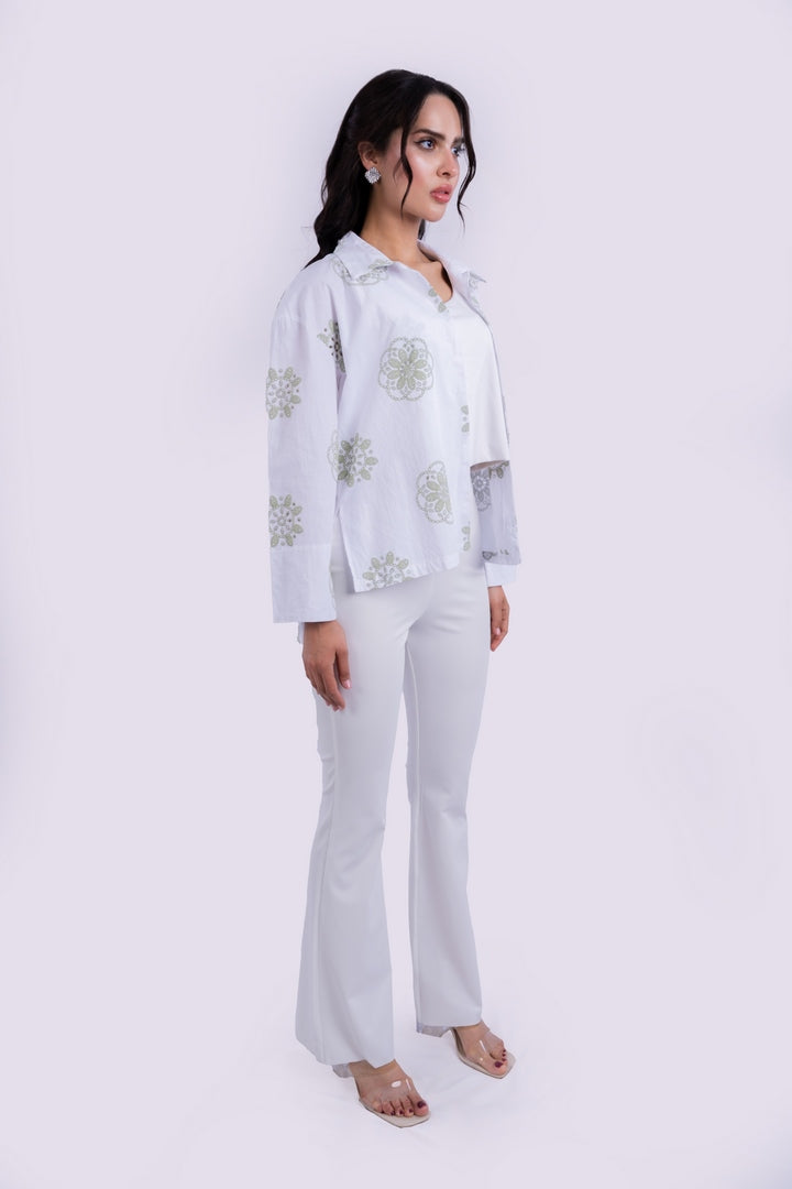 ASYMMETRIC BLOUSE WITH PRINT