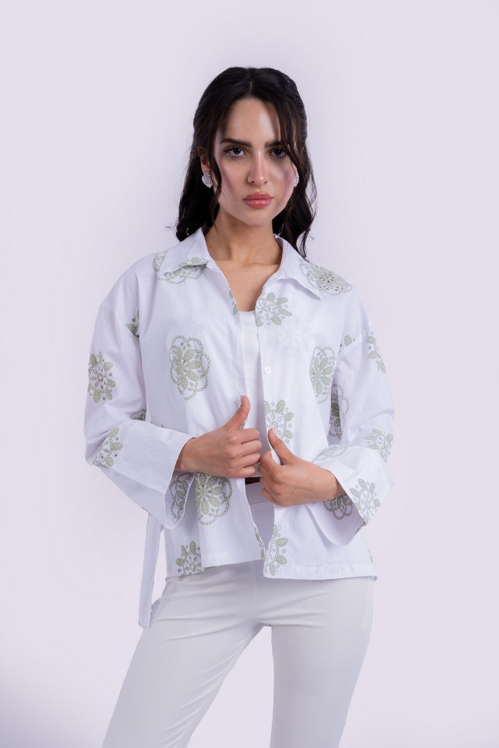 ASYMMETRIC BLOUSE WITH PRINT