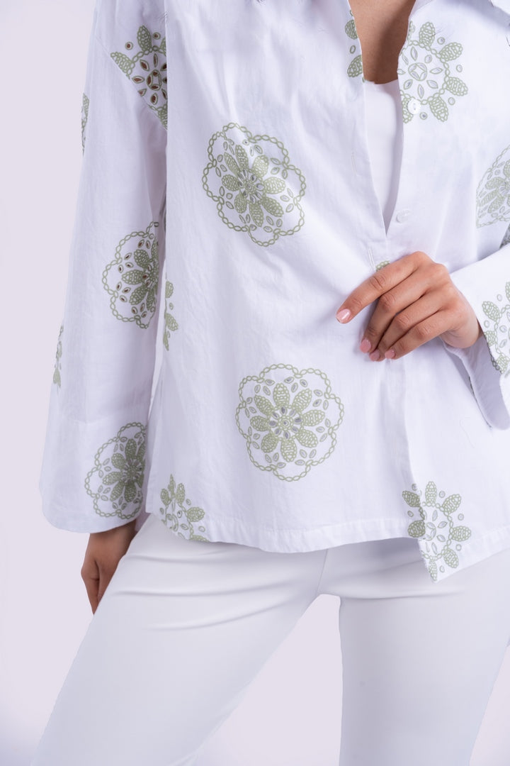 ASYMMETRIC BLOUSE WITH PRINT