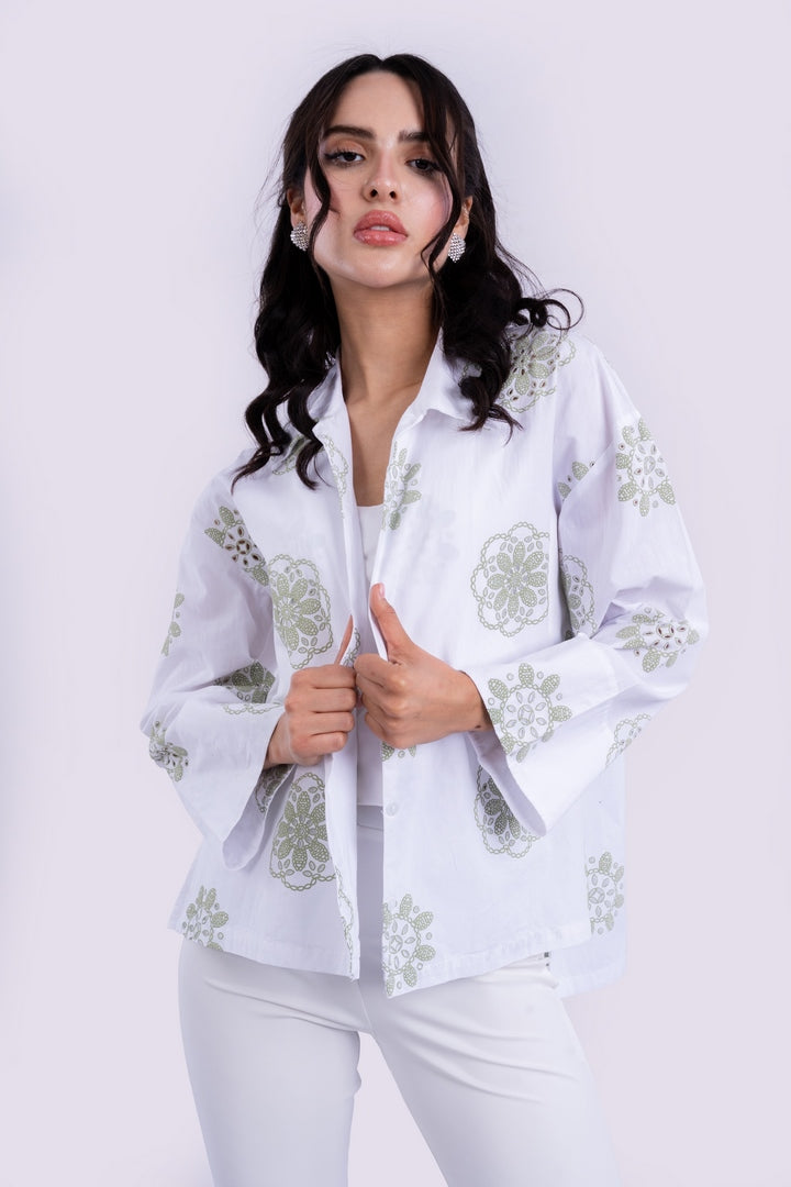 ASYMMETRIC BLOUSE WITH PRINT
