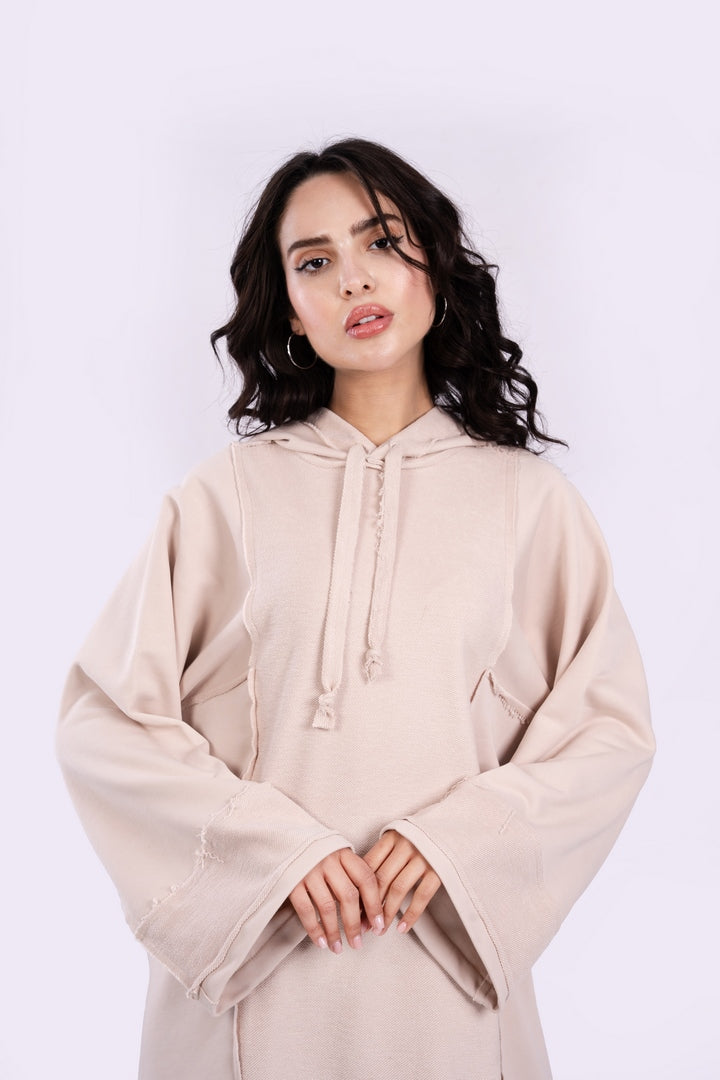 OVERSIZED DRESS WITH UNFINISHED