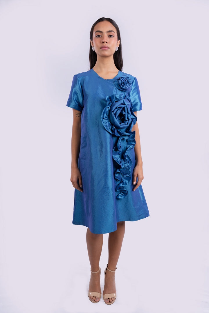 MINI DRESS WITH FLORAL DETAIL