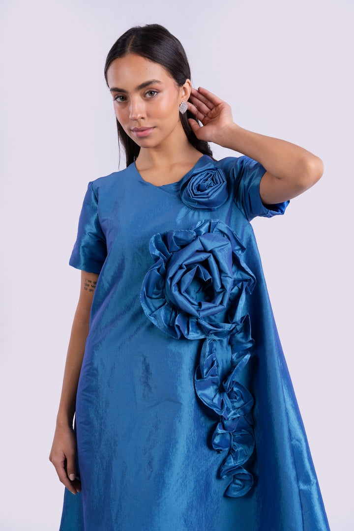 MINI DRESS WITH FLORAL DETAIL