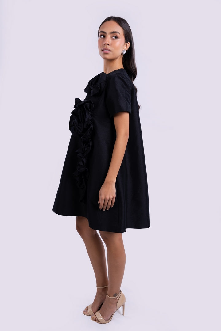 MINI DRESS WITH FLORAL DETAIL