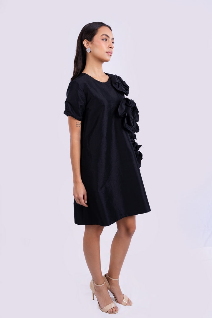 MINI DRESS WITH FLORAL DETAIL
