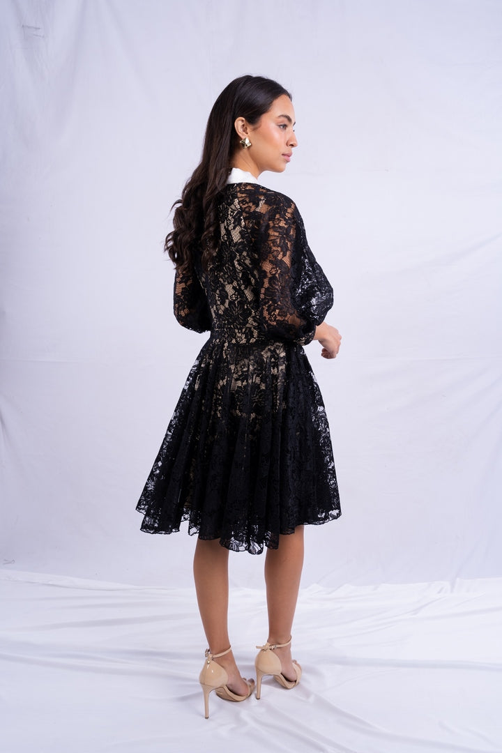 Vintage Spring  FLORAL Lace Dress