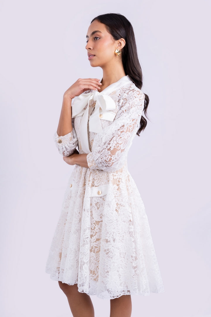Vintage Spring  FLORAL Lace Dress