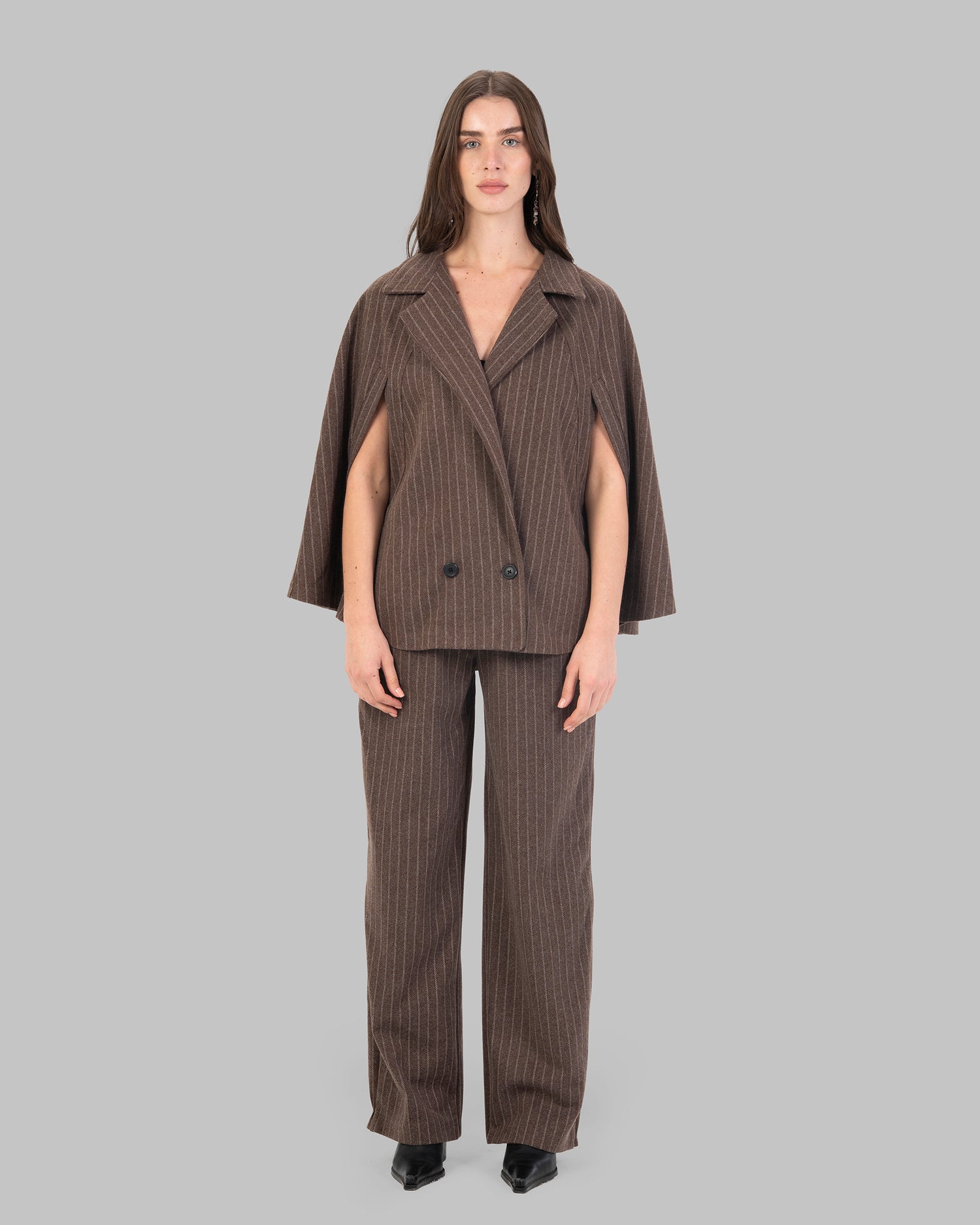 Structured Pinstripe Double