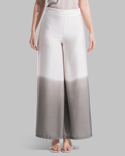 Flowy wide-leg trousers with a dip-dye effect.