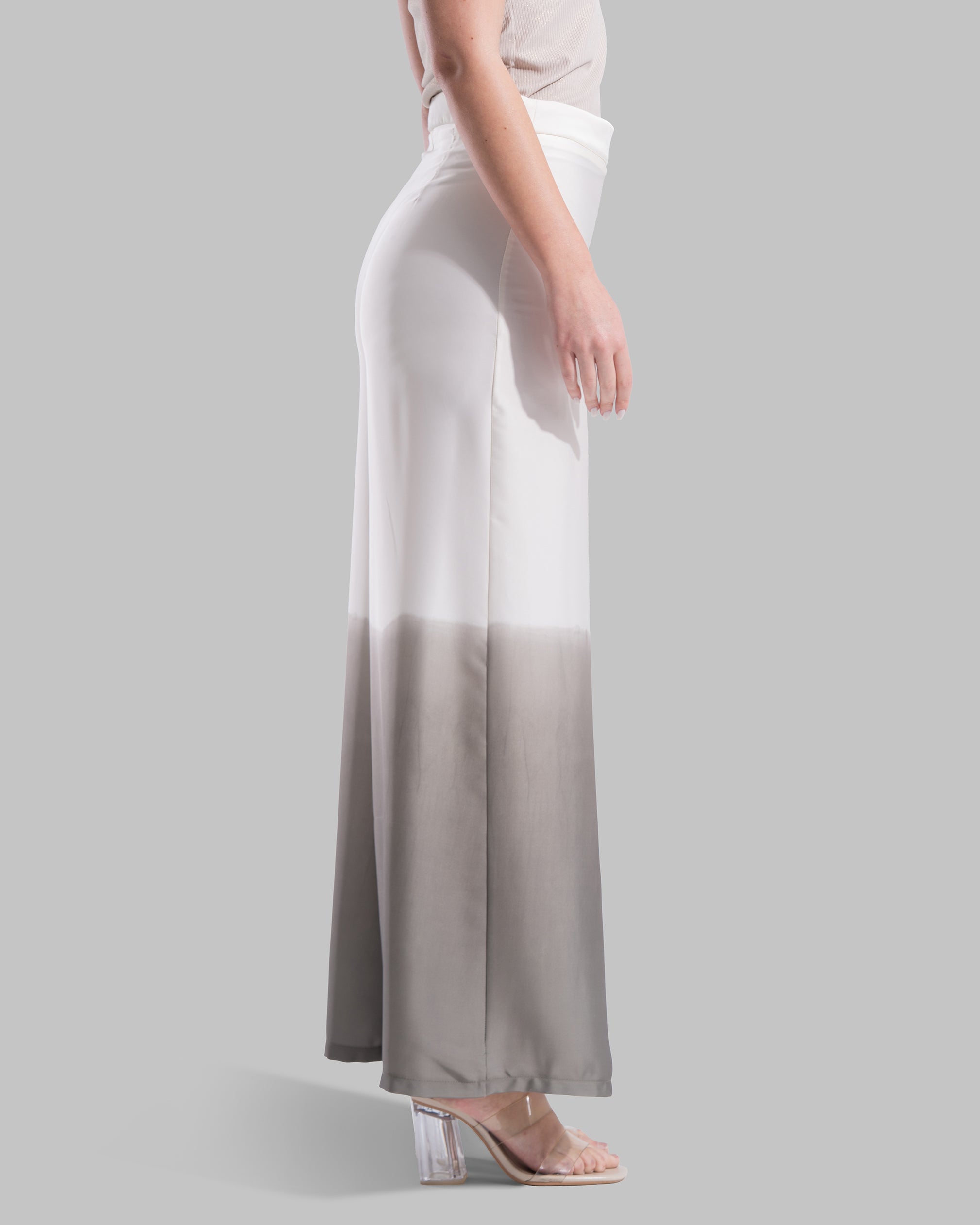 Flowy wide-leg trousers with a dip-dye effect.