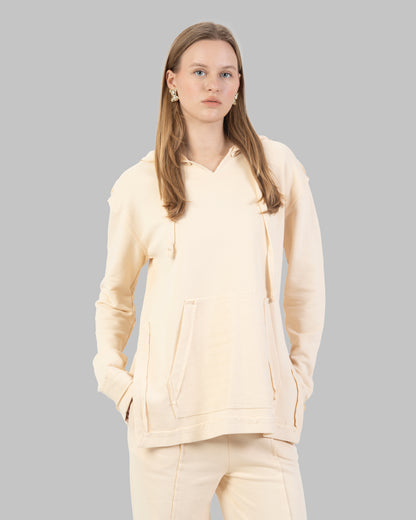 OVERSIZED HOODIE WITH UNFINISHED