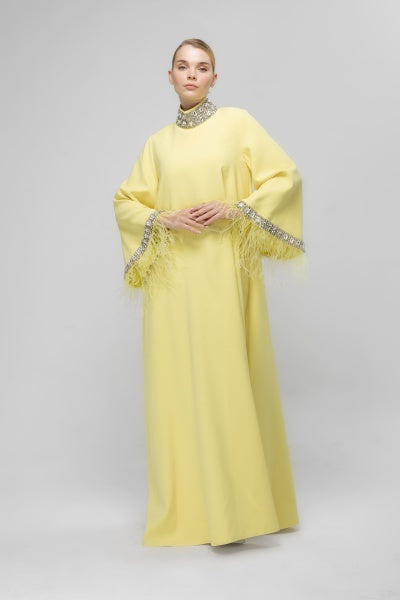 Studded Neck Abaya