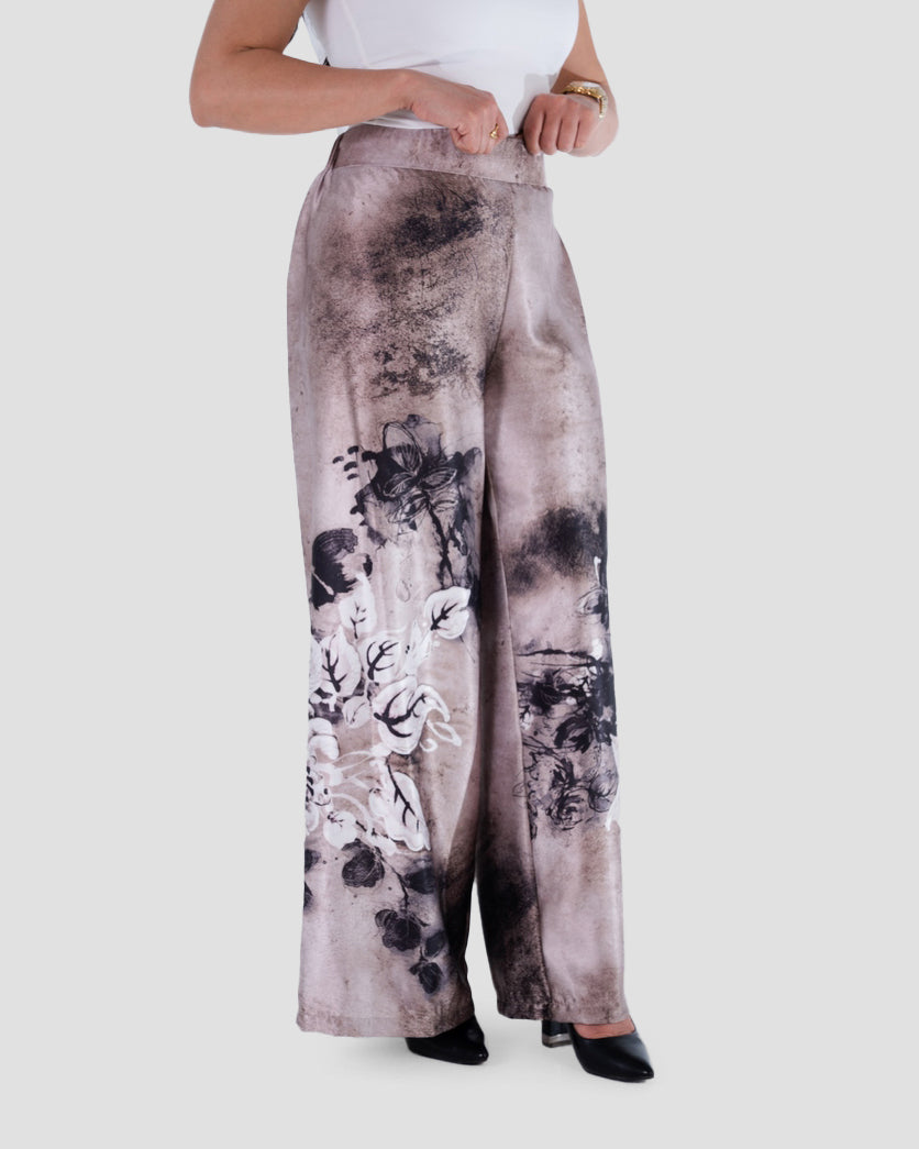 PRINTED PALAZZO TROUSERS