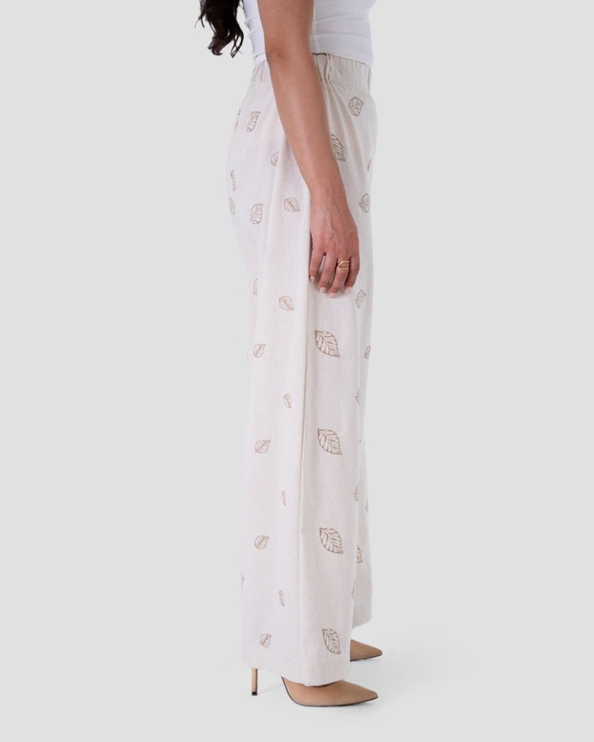 WIDE-LEG PANTS WITH ALL-OVER PRINT