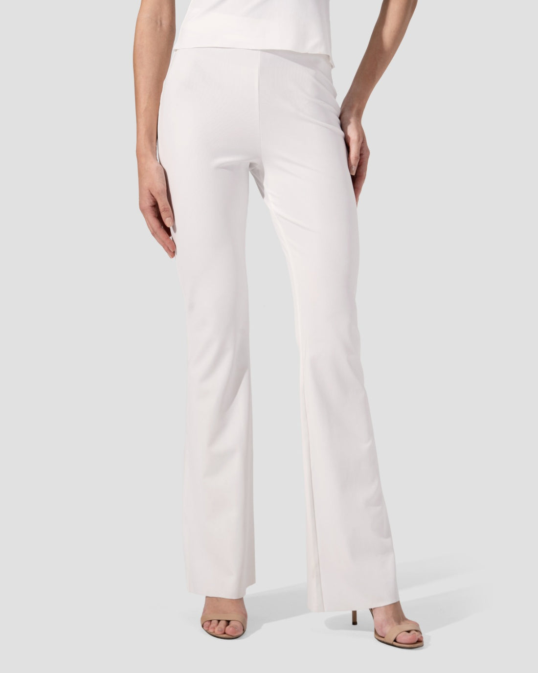 FLARED TROUSERS HIGH-WAIST WITH  ELESTICATED INNER
