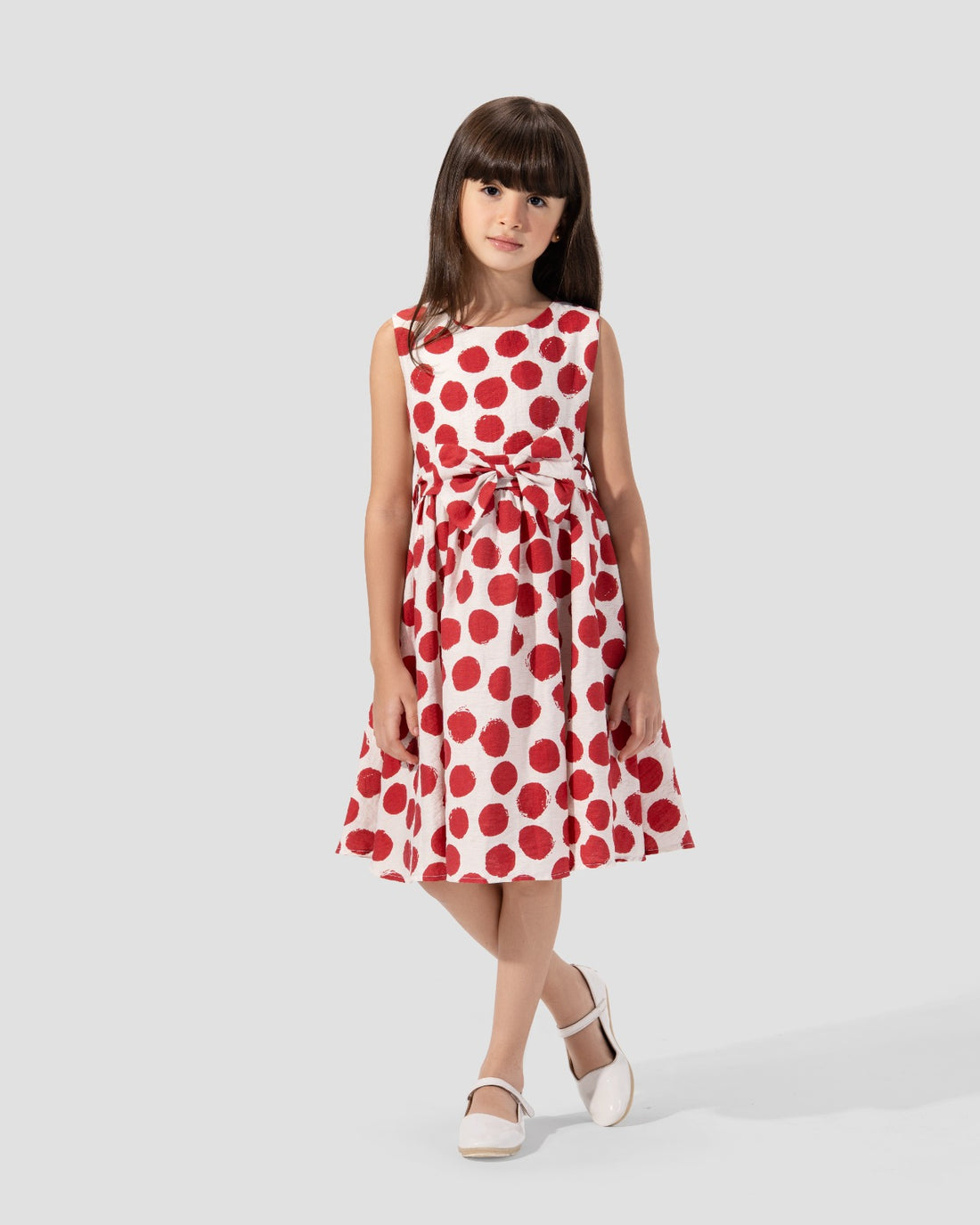 Polka Dots Dress with Bow.