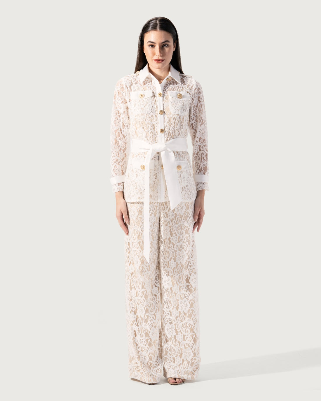 HIGH-WAIST DANTEL PANTS