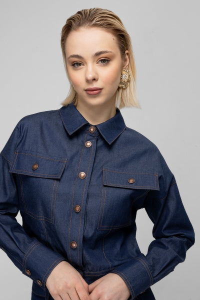 Rider cropped Denim Jacket