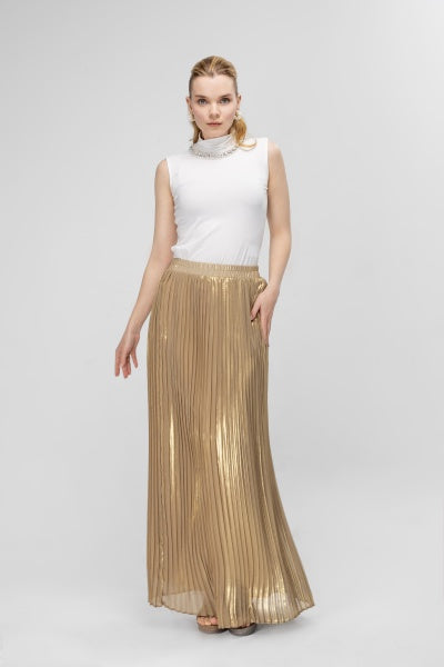 SHIMMER PLATED SKIRT